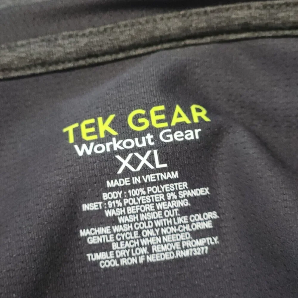 Tek Gear Activewear Top women Size XXL Color Charcoal Reflective Top Logo B2 - Picture 5 of 10